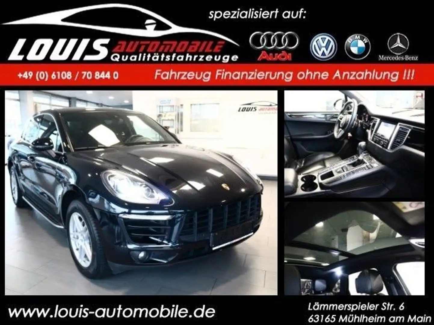 Porsche Macan S Diesel BI-XENON/LUFTFEDERUNG/PANO/PDC Noir - 1