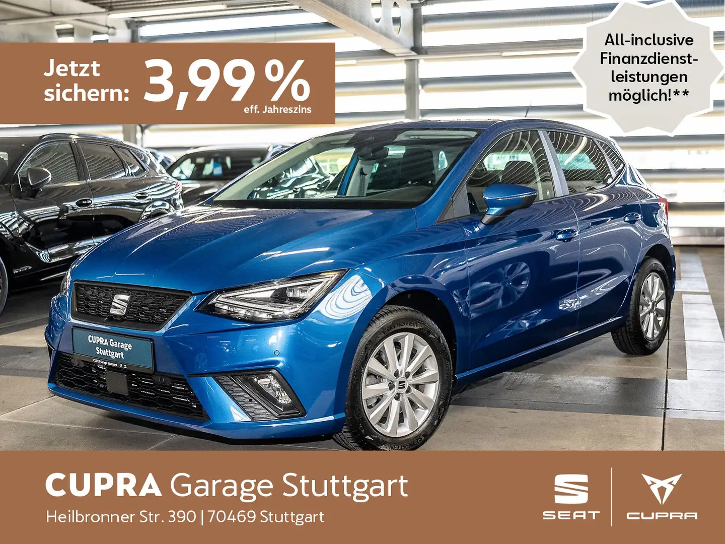 SEAT Ibiza Style 1.0 TSI KLIMA TEMP EPH SHZ NAVI Blau - 1