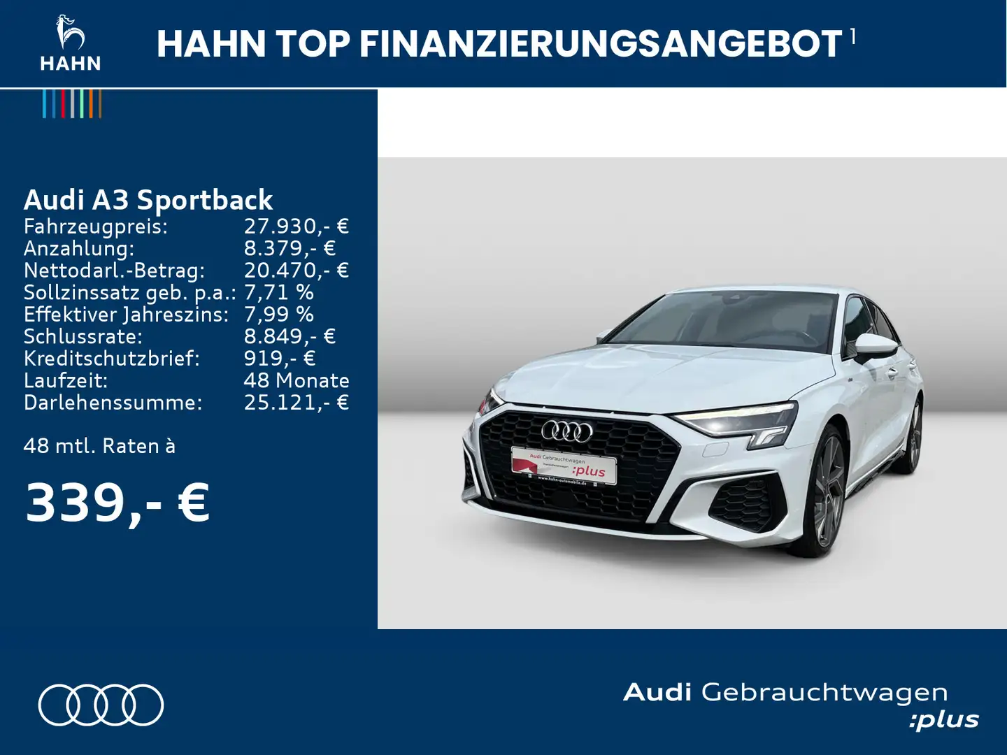 Audi A3 35 TFSI S tronic S Line LED Cam Weiß - 2