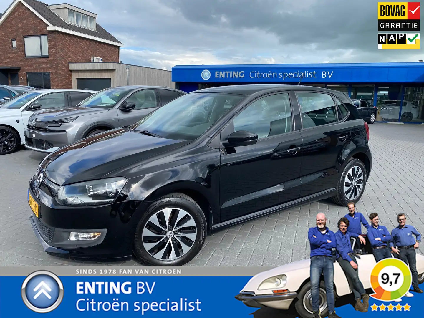 Volkswagen Polo 1.0 BlueMotion Edition AIRCO BLUETOOTH CRUISE CONT Negro - 1