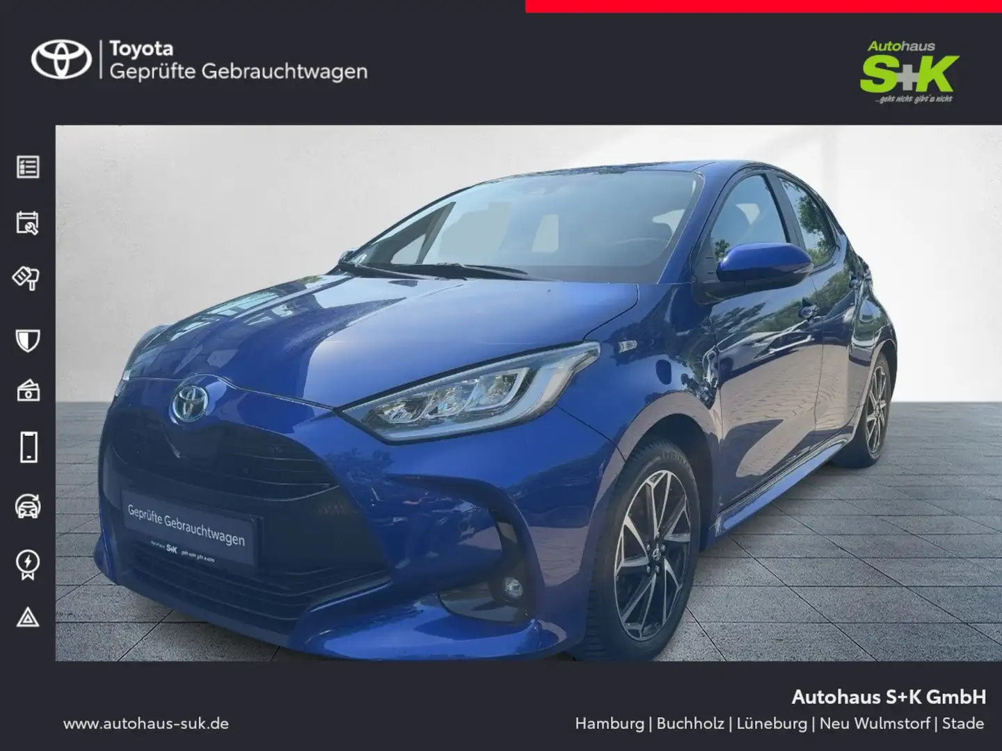 Toyota Yaris Hybrid 1,5-l-VVT- Hybrid+R-Kamera+SHZ+GJR+ Blauw - 1