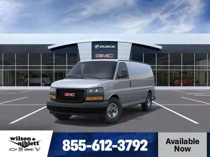 Silver 2026 GMC Savana Cargo Van Rear-Wheel Drive Automatic