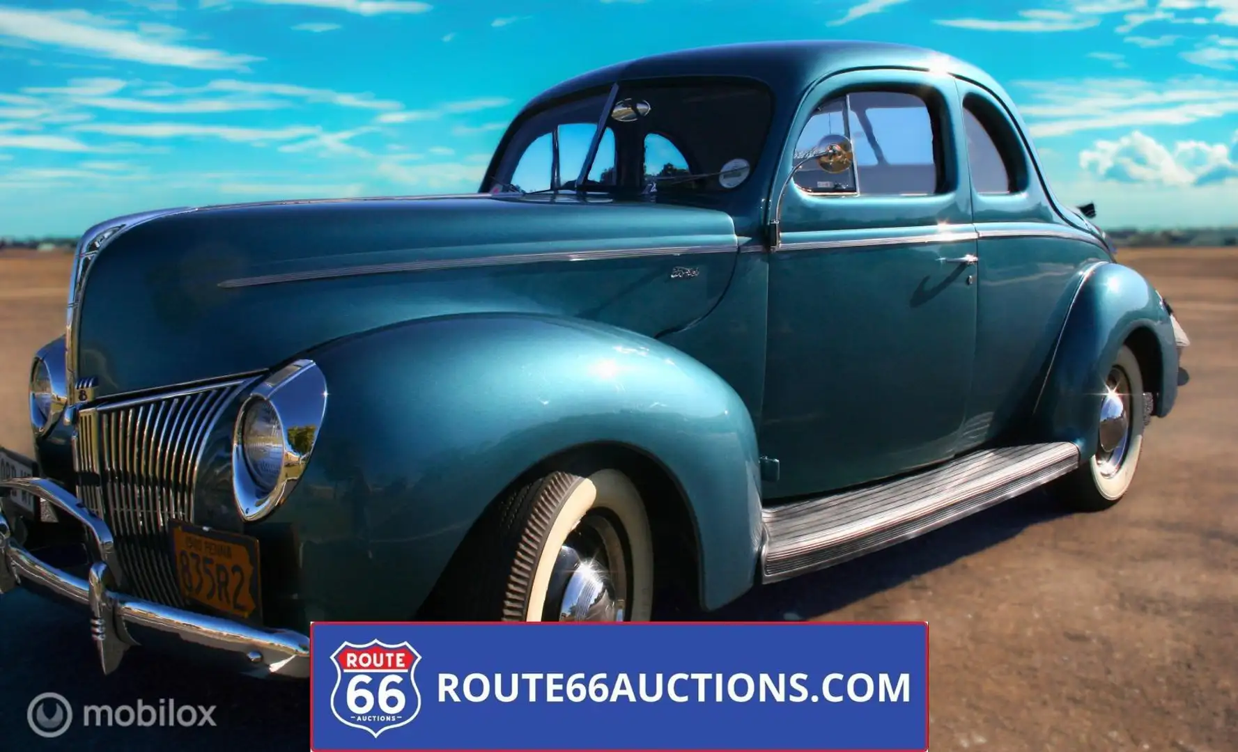 Ford Business Coupe Deluxe 1940 | Route 66 Auctions Bleu - 1