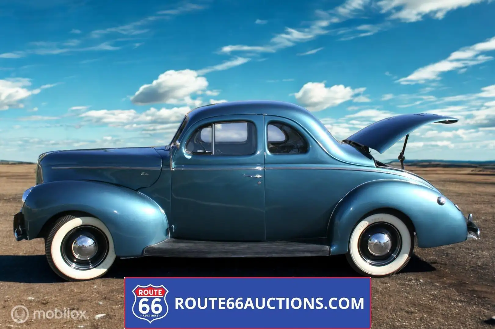 Ford Business Coupe Deluxe 1940 | Route 66 Auctions Bleu - 2