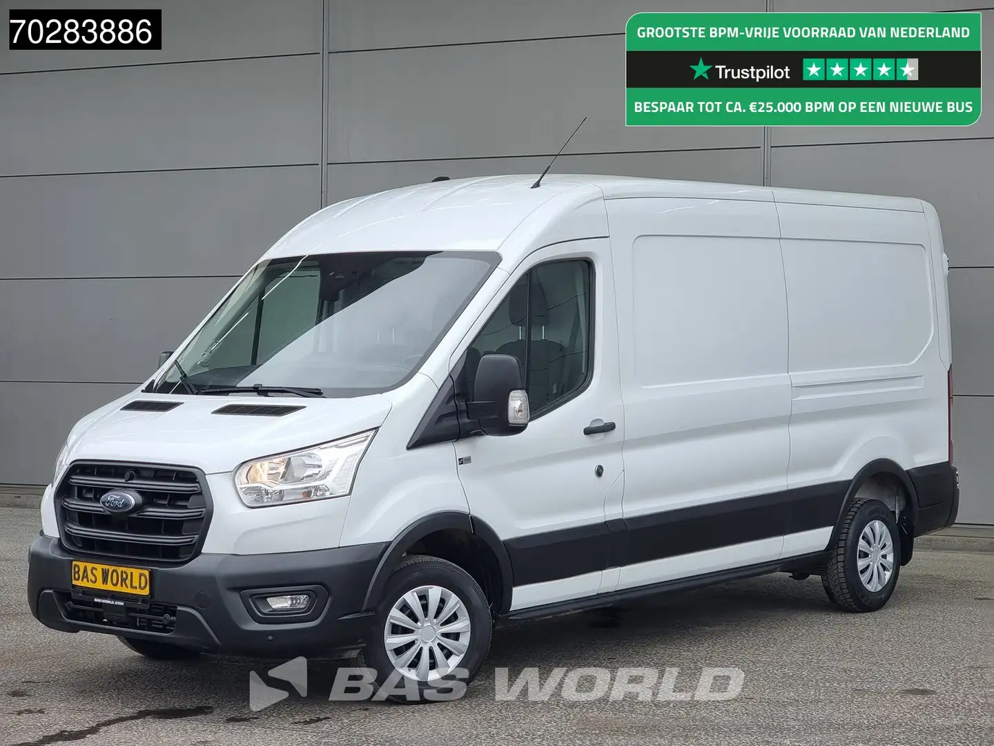 Ford Transit 130pk L3H2 Airco Cruise Parkeersensoren Euro6 L3 1 Wit - 1