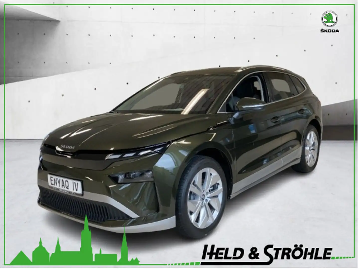 Skoda Enyaq 60 63kWh 150kW MATRIX AHK R-KAM SHZ Grün - 1