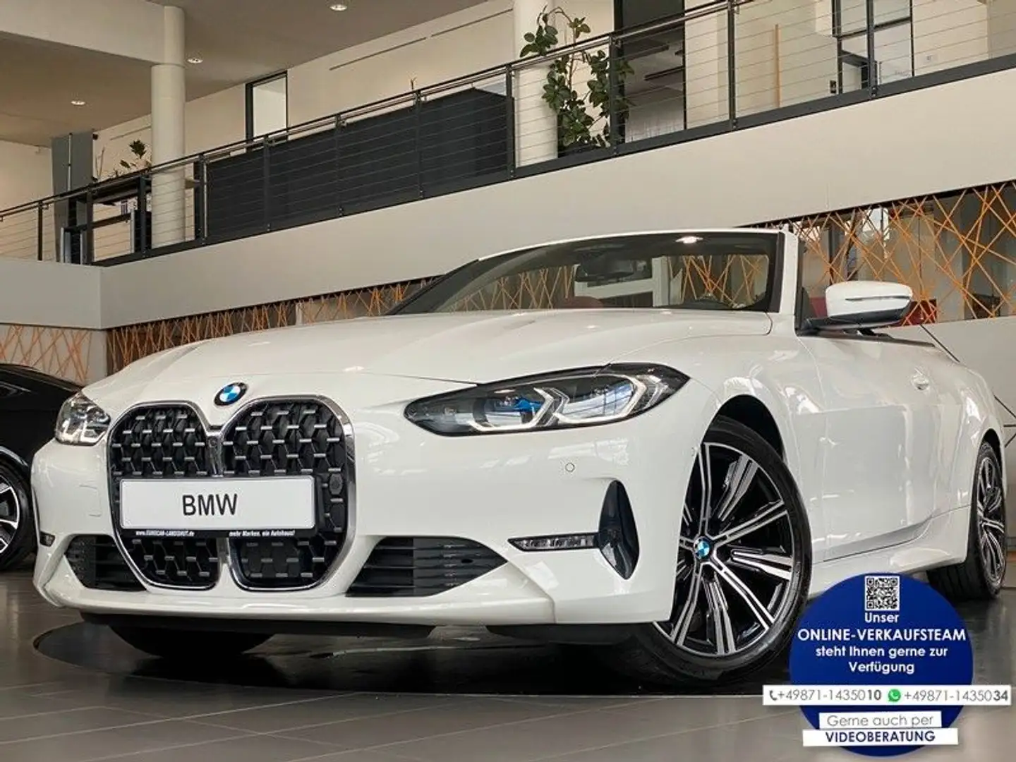 BMW 420 d Cabrio OpenAirP Sthz Laser SurrView AHK ACC Weiß - 1