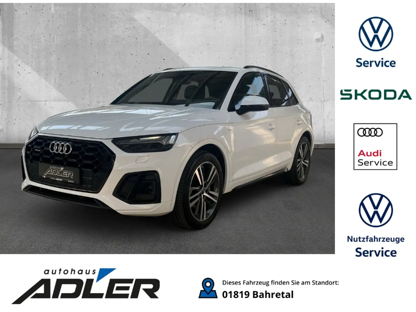 Audi Q5 50 TFSI e quattro 2.0 S-line Matrix Luft Weiß - 1