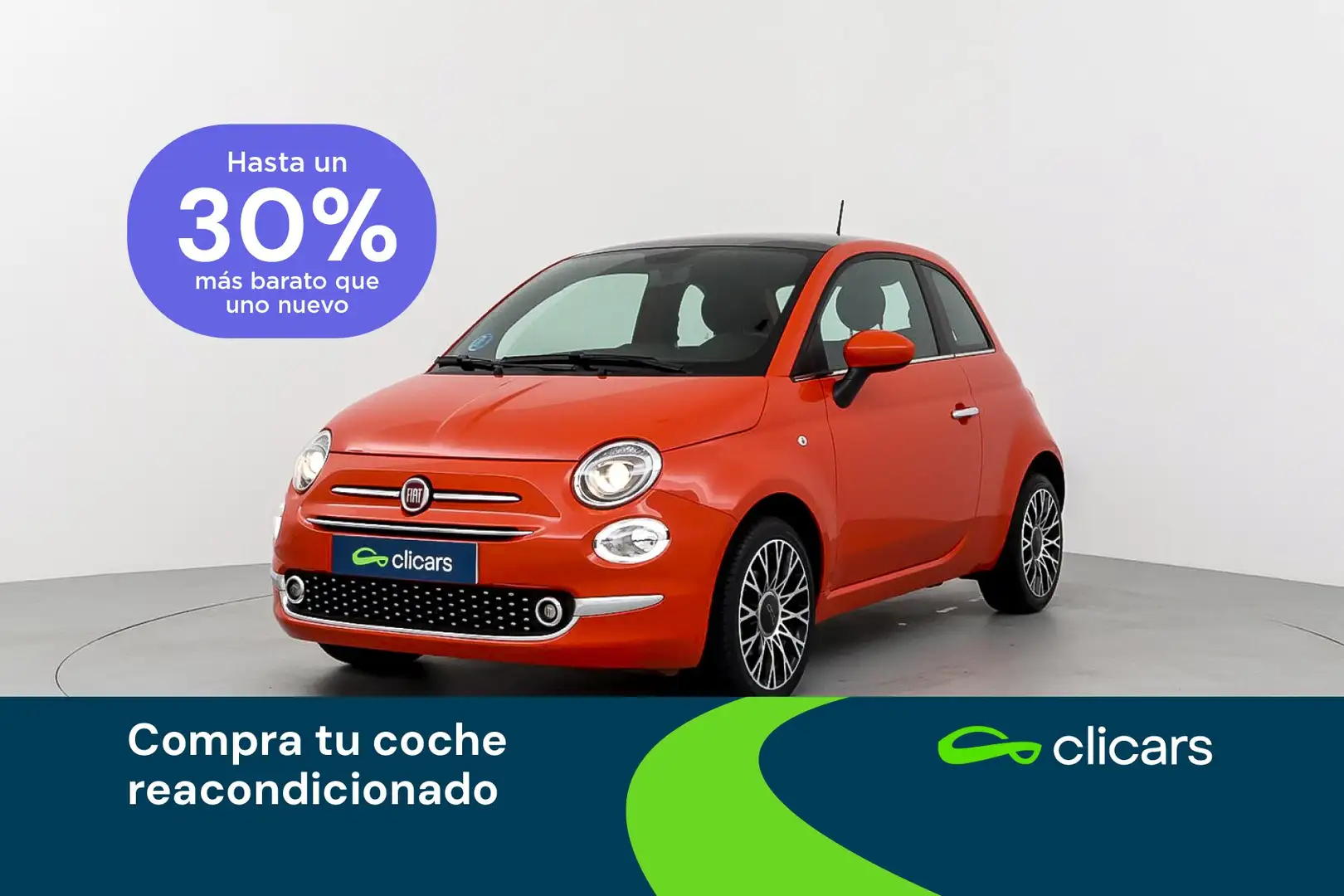 Fiat 500 1.0 Hybrid Monotrim 52kW narančasta - 1