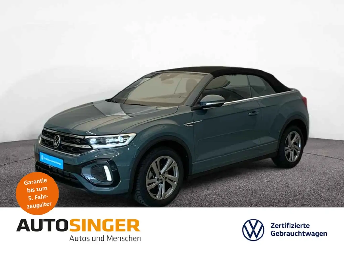 Volkswagen T-Roc Cabriolet R-Line 1.5 TSI DSG *AHK*LED*ACC* Blau - 1