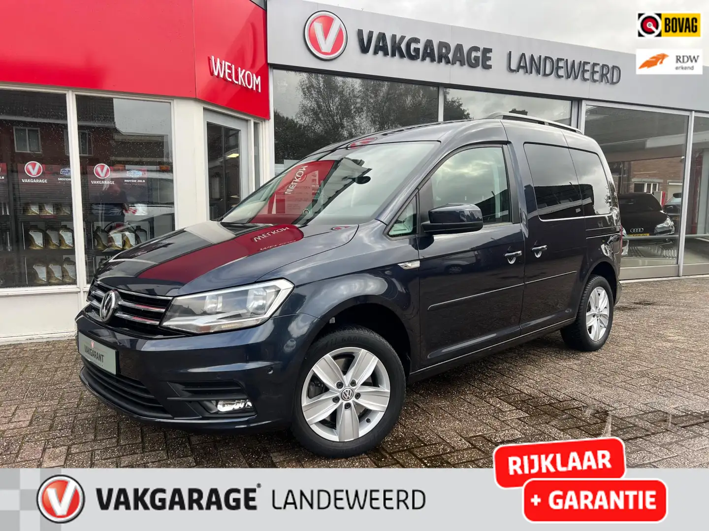 Volkswagen Caddy 1.4 TSI Highline, 2x schuifdeur, automaat, 1e Eige Blauw - 1