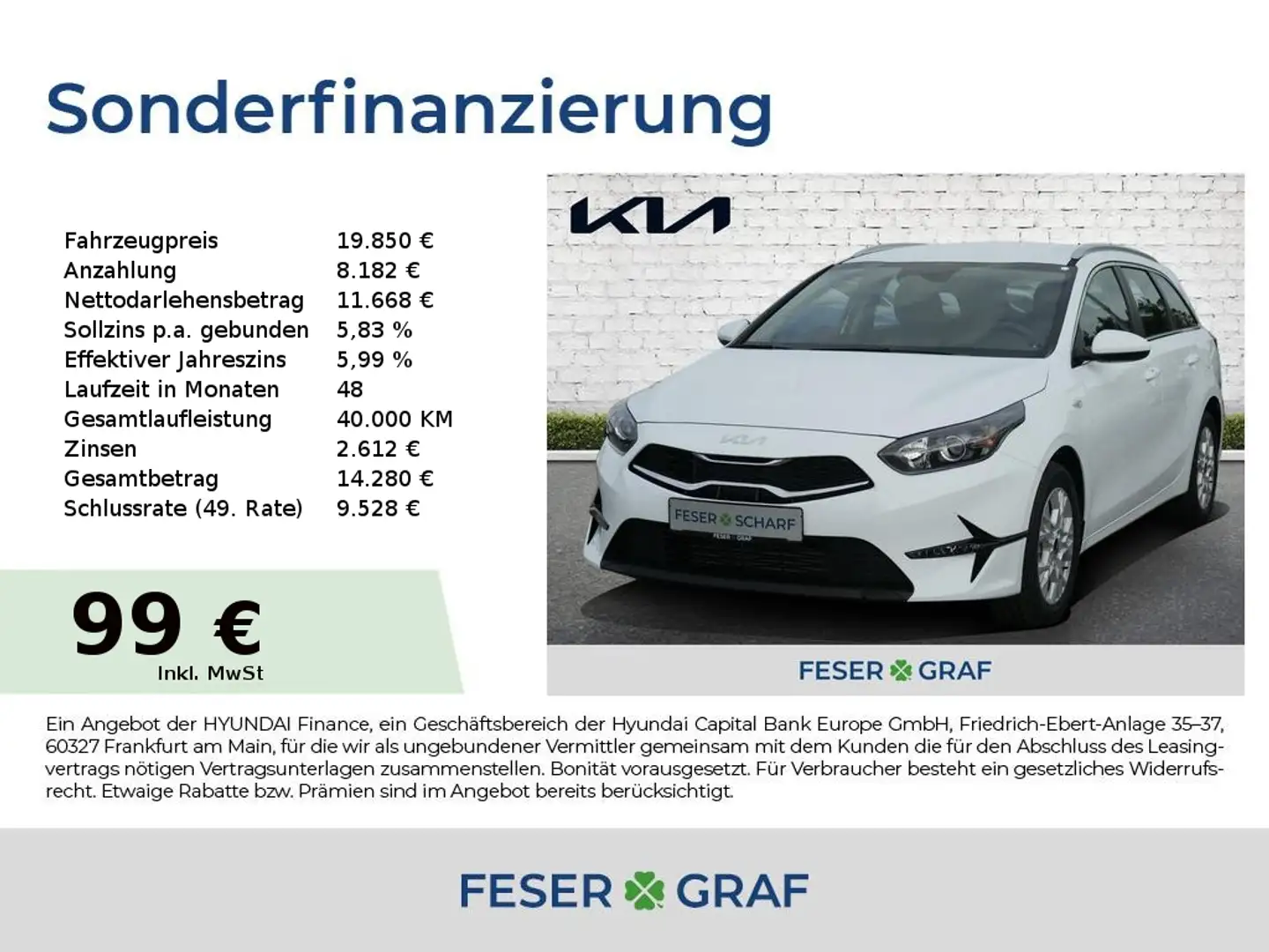 Kia Ceed SW / cee'd SW 1.0T VISION KOMFORT+ NAVI Weiß - 1