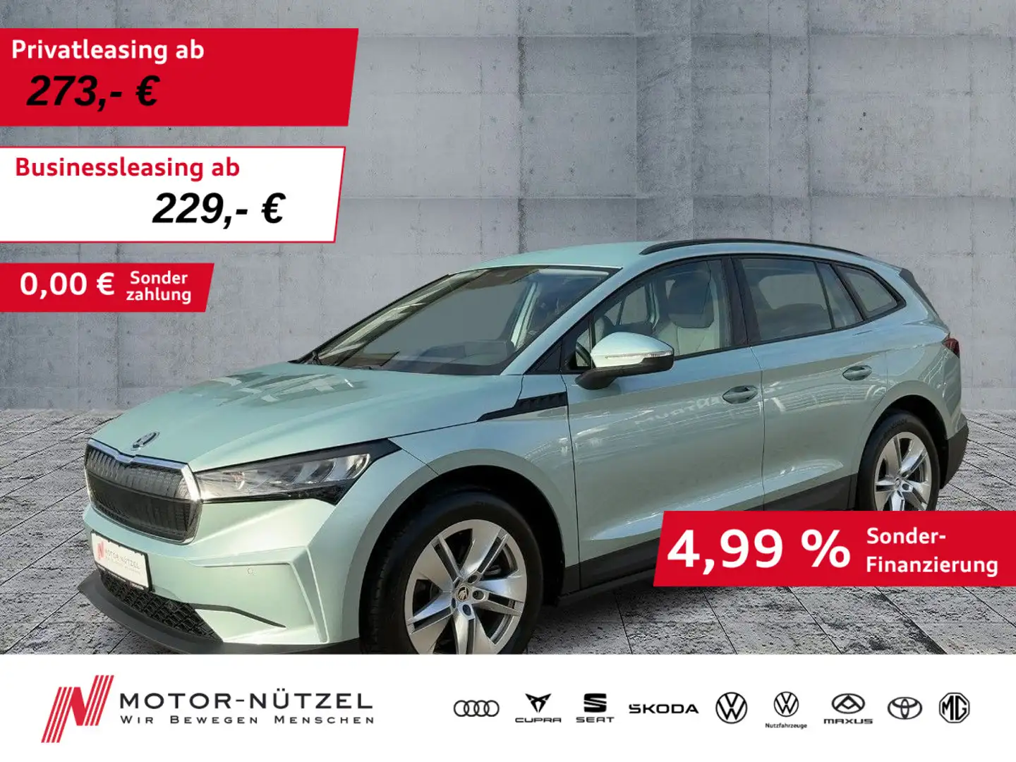 Skoda Enyaq iV 50 LOFT LED+NAV+KAMERA+TEMPOMAT+DAB+ALU Argintiu - 1