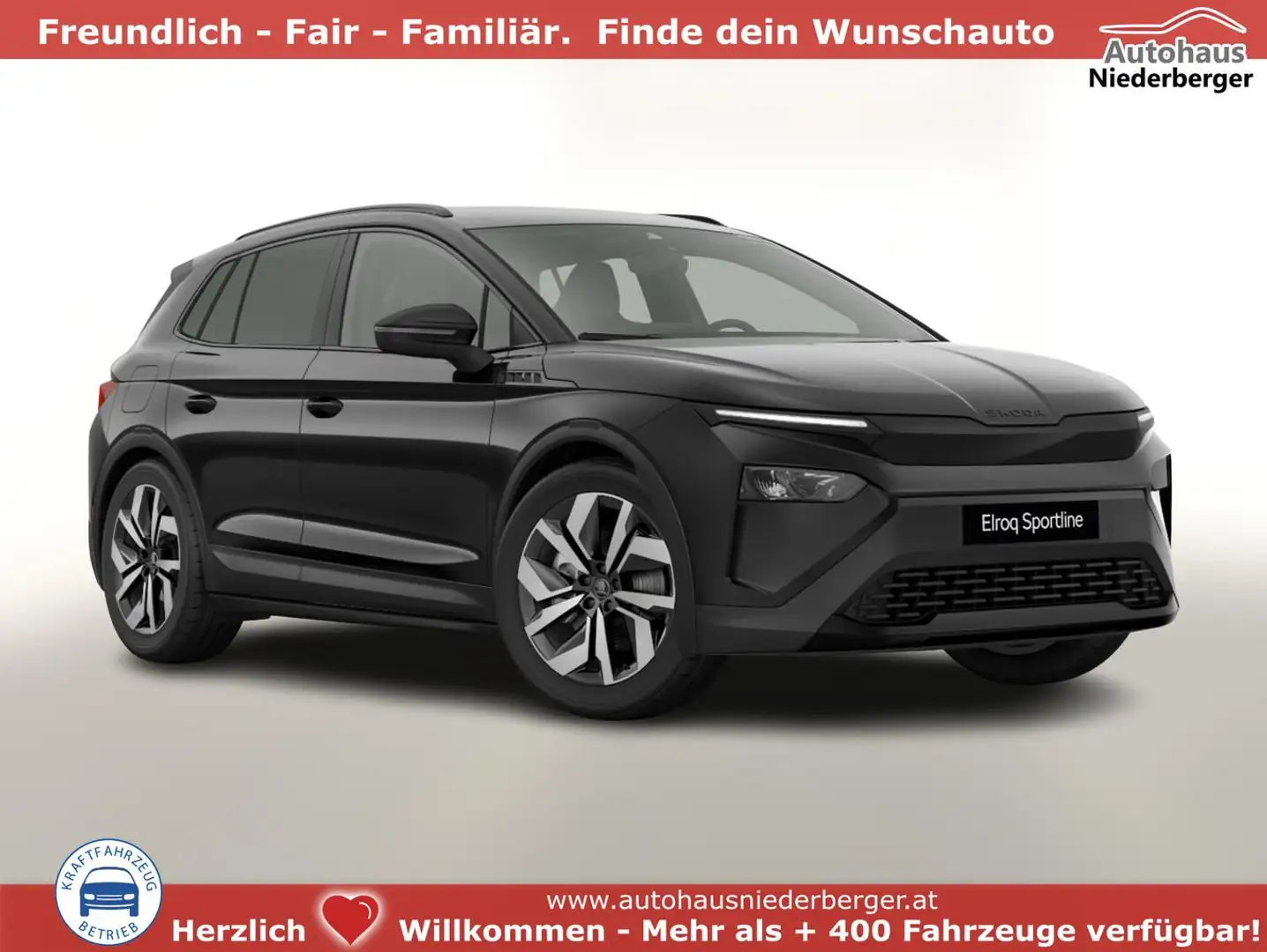 Skoda Elroq 85 Sportl LED Nav WärmeP WinterP Clever 210 kW ... Zwart - 1