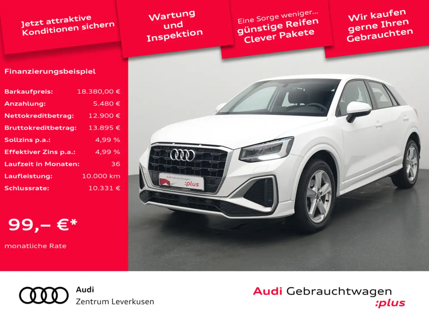 Audi Q2 LED SHZ PDC KLIMA PORT NAVI Weiß - 1