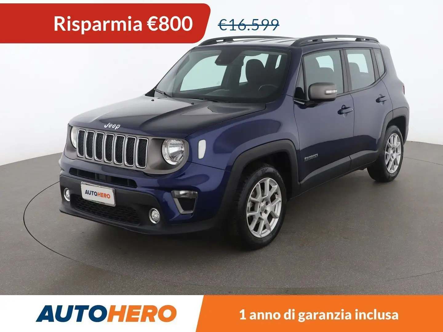 Jeep Renegade 1.6 M-Jet Limited 120 CV Blu/Azzurro - 1