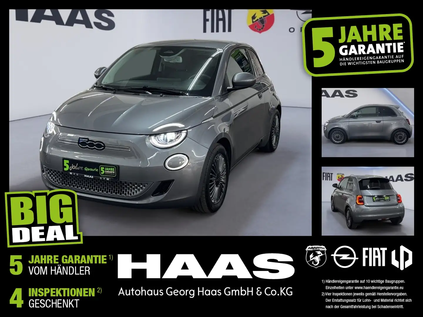 Fiat 500e 500 e Batterie Icon Klimaautomatik,Bluetooth Gris - 1