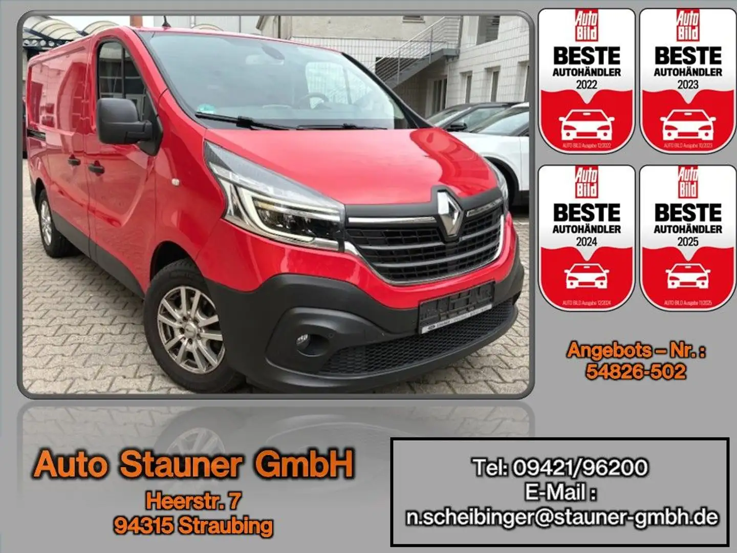Renault Trafic Kasten L1H1 3,0t Komfort*NAVI*KAMERA*SHZ Rood - 1