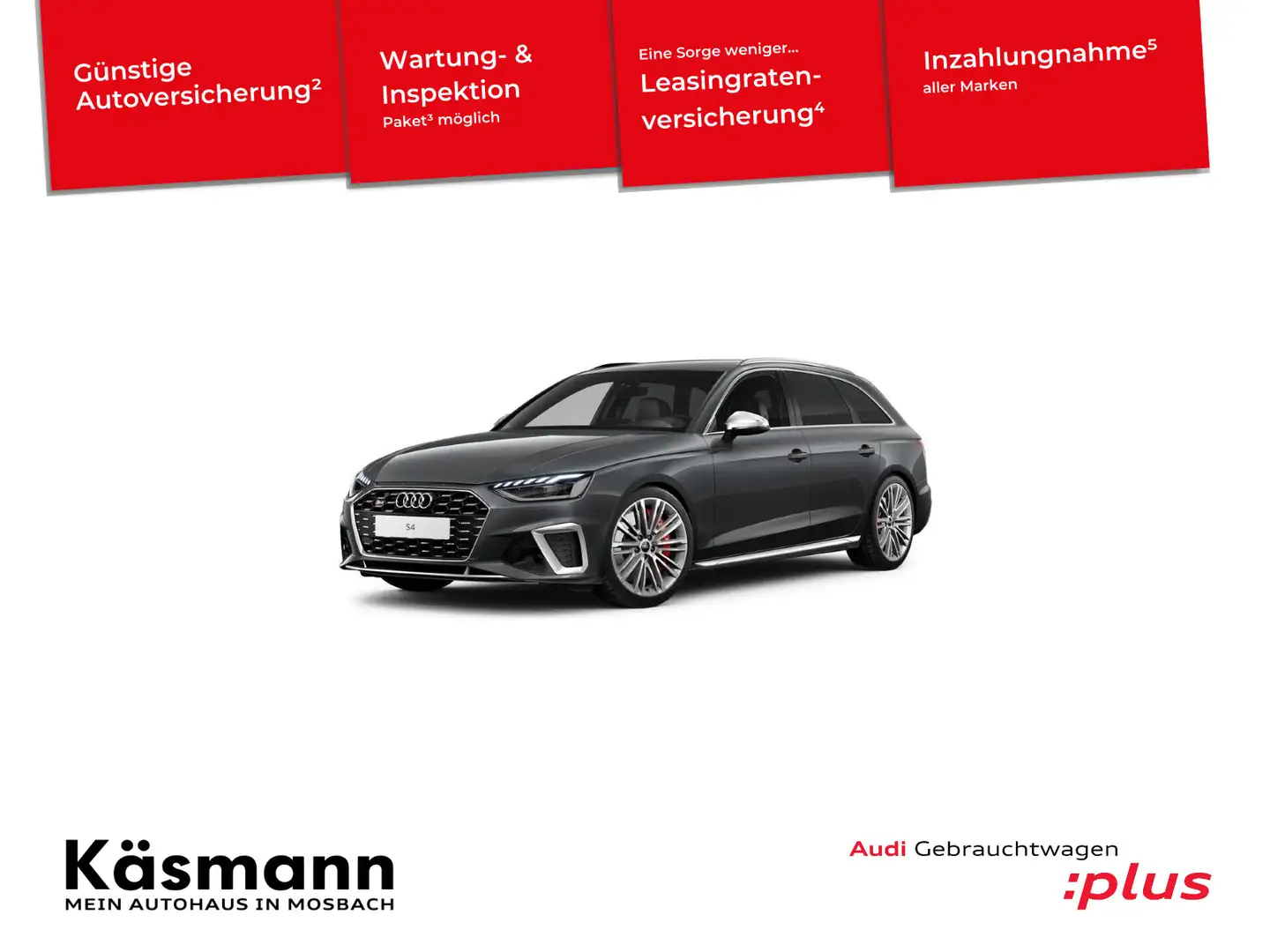 Audi S4 TDI quattro MATRIX AHK KAM NAV SHZ Grau - 1