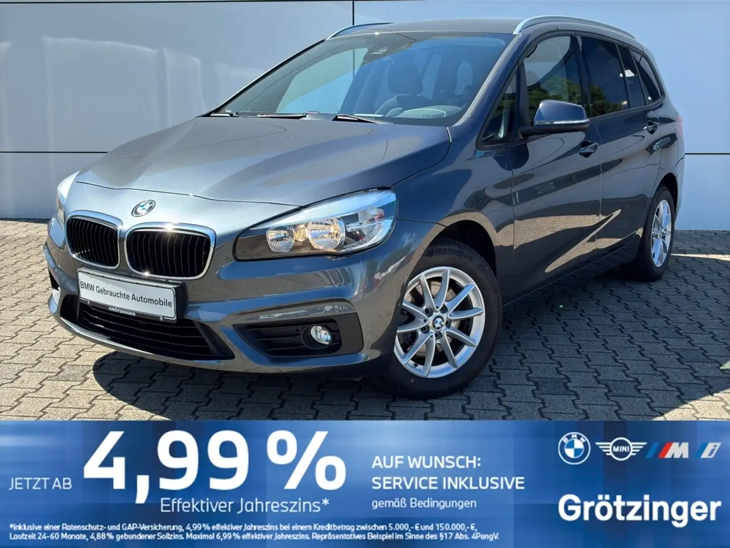 BMW 218 i Gran Tourer Advantage PDC+SHZ+GRA+Klimaauto Grau - 1