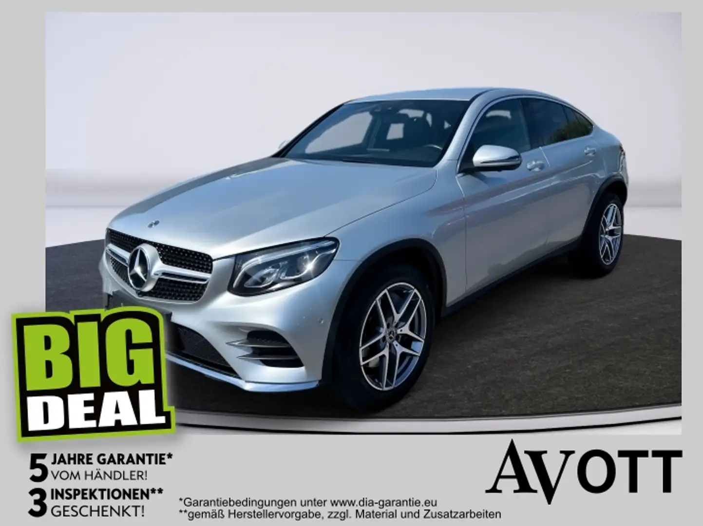 Mercedes-Benz GLC 250 d 4M Coupé Silber - 1