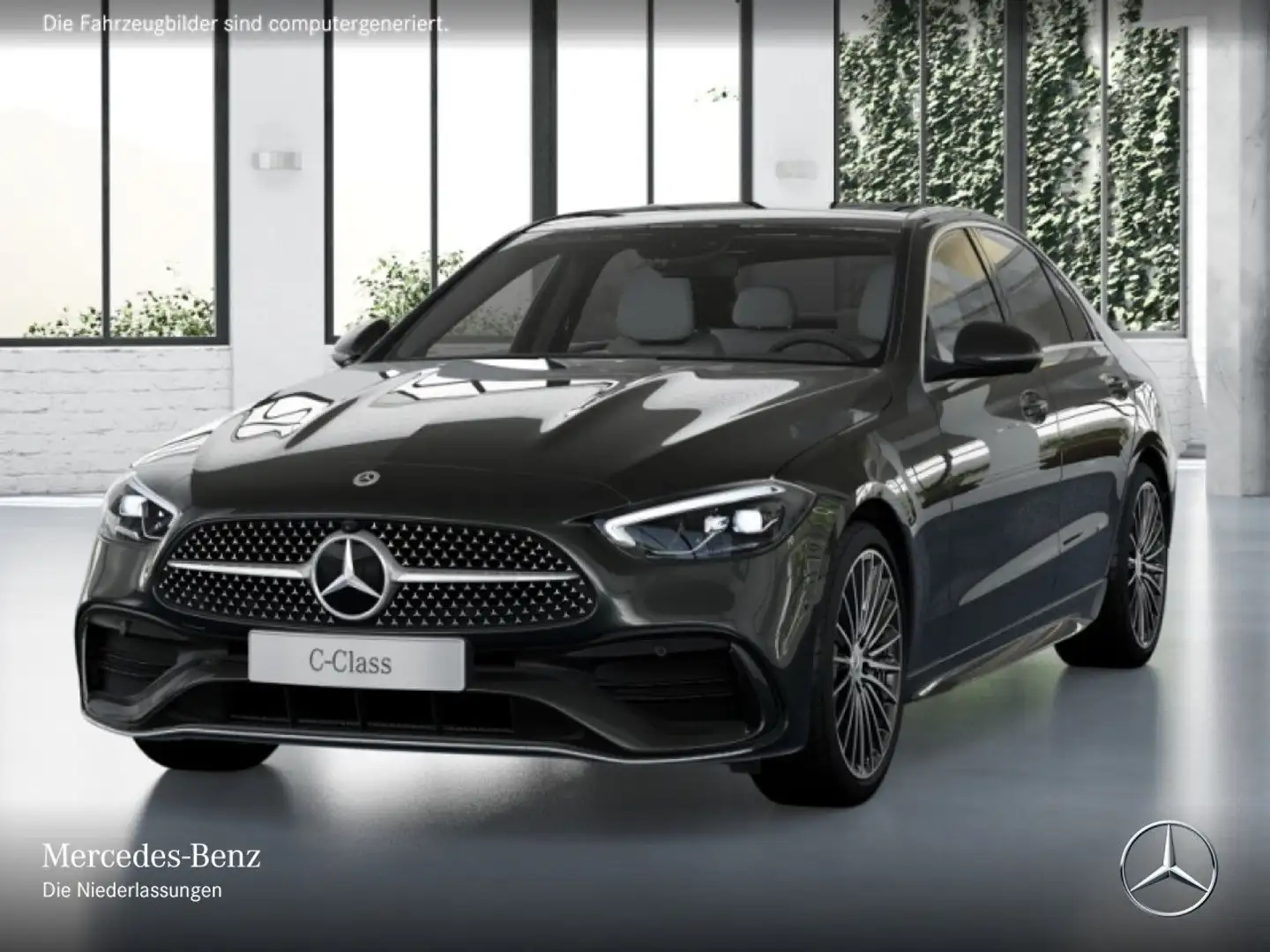 Mercedes-Benz C 180 AMG+PANO+360+LED+TOTW+KEYLESS+9G Grigio - 2