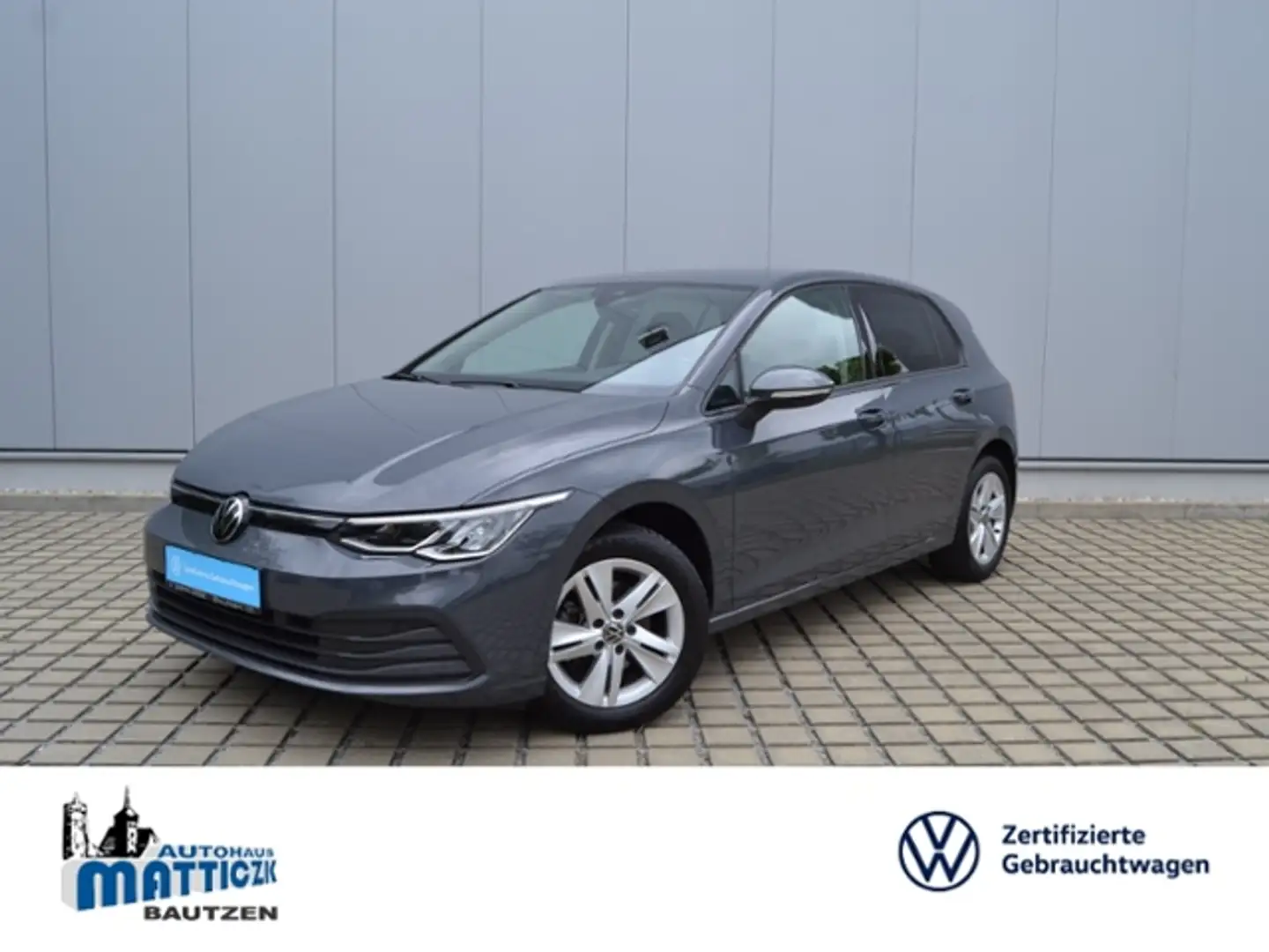 Volkswagen Golf VIII 1.5 TSI Life LED/NAVI-PRO+VZE/16-ZOLL/LANE-A Grau - 1