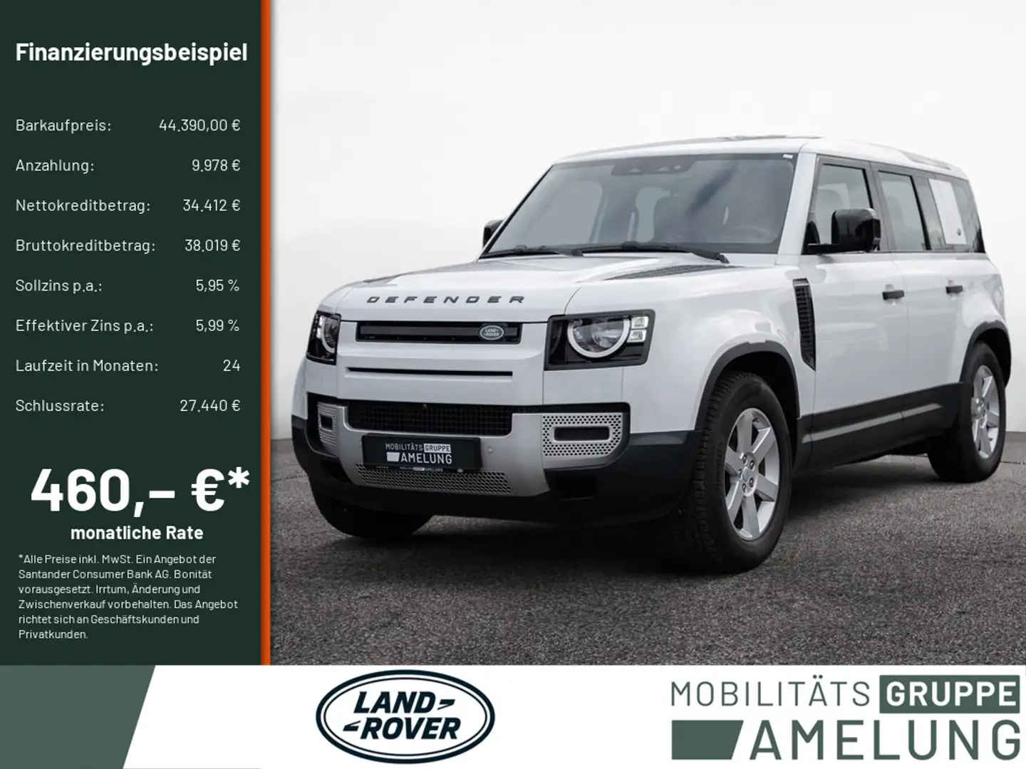 Land Rover Defender 110 D200 LUFTFEDERUNG NAVI AHK 360° Weiß - 1