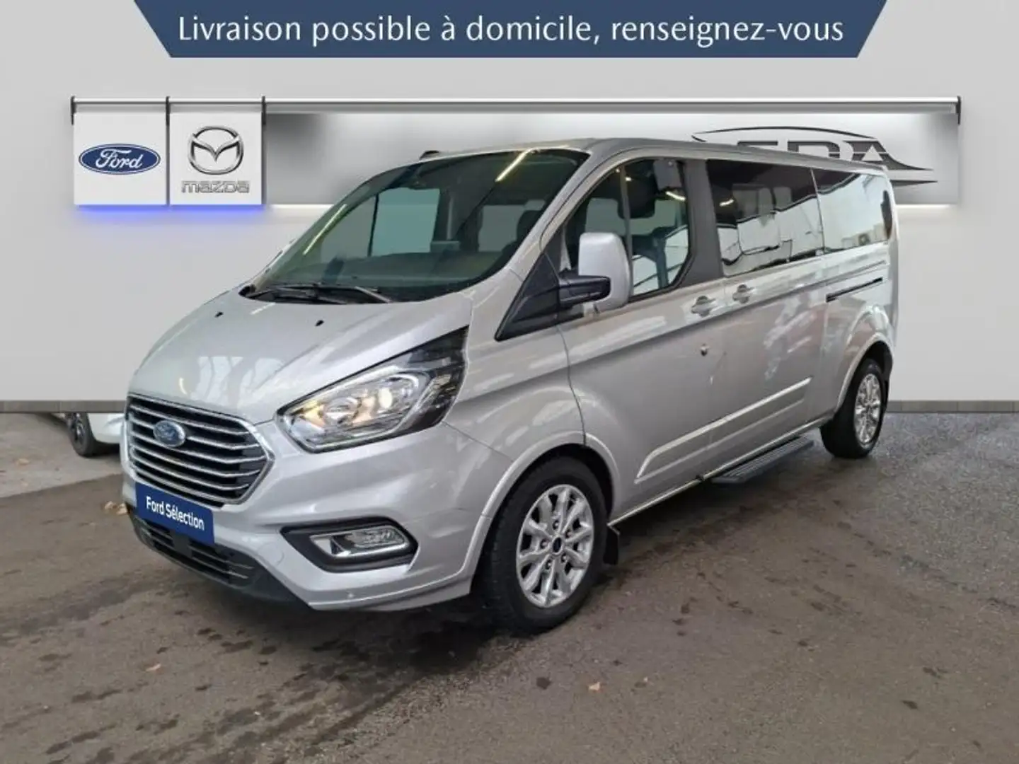 Ford Tourneo Custom 320 L2H1 2.0 EcoBlue 185ch Titanium BVA Gris - 1