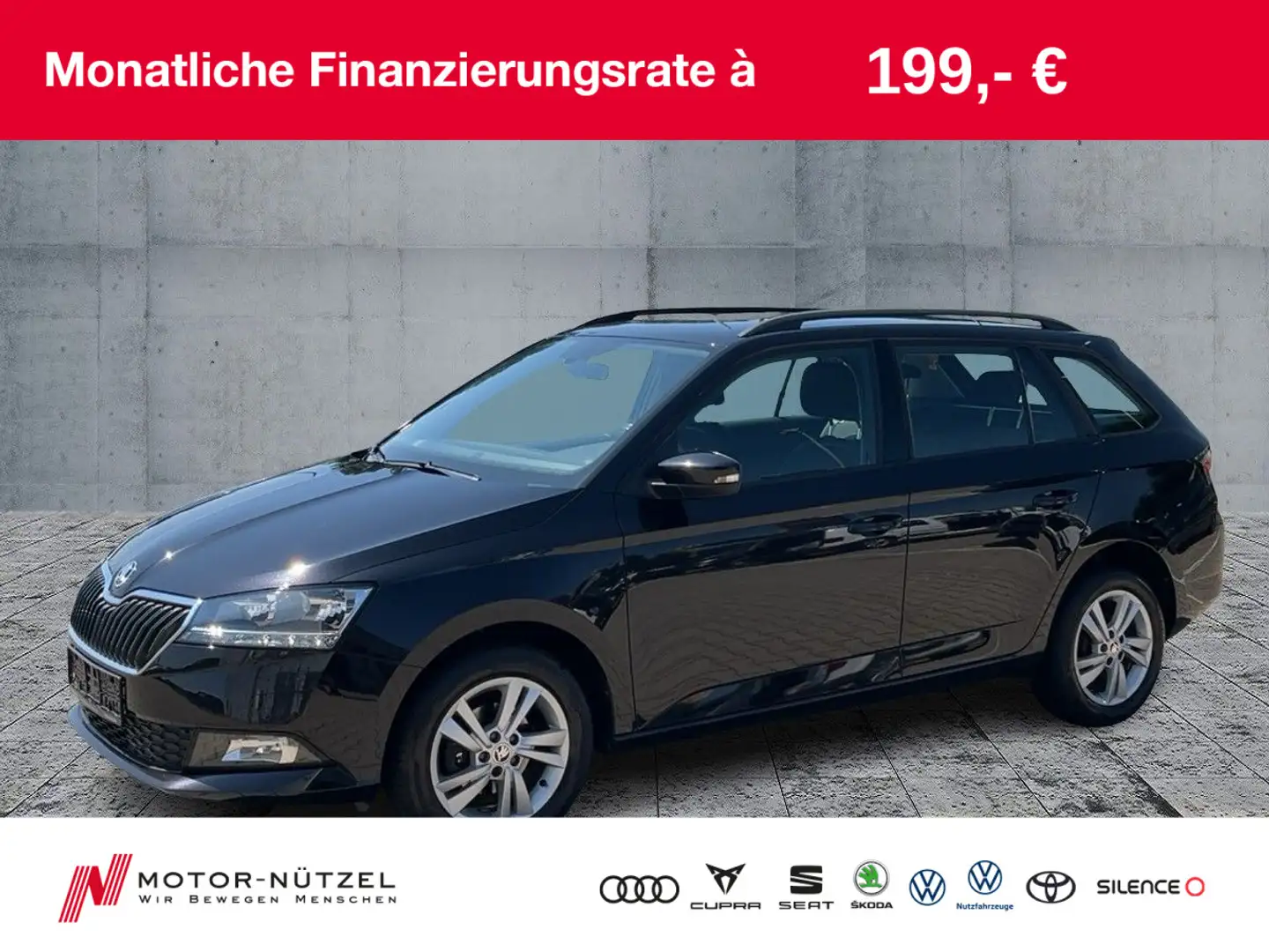 Skoda Fabia Combi 1.0 TSI AMBITION 5JG+APP+SHZ+PDC+DAB Schwarz - 1
