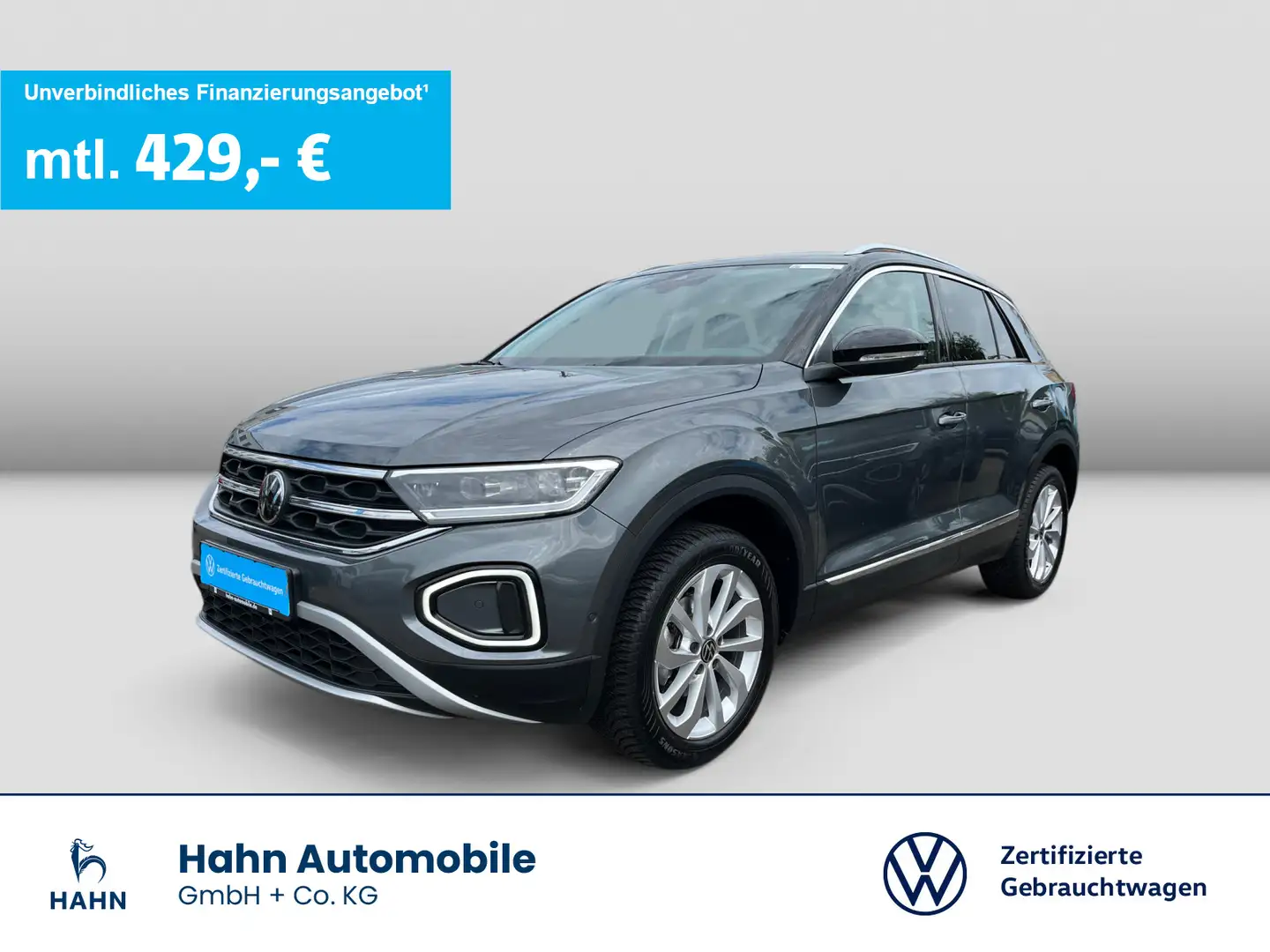 Volkswagen T-Roc 1.5TSI DSG Style LED Nav AHK ACC APP Sitzh Grau - 1