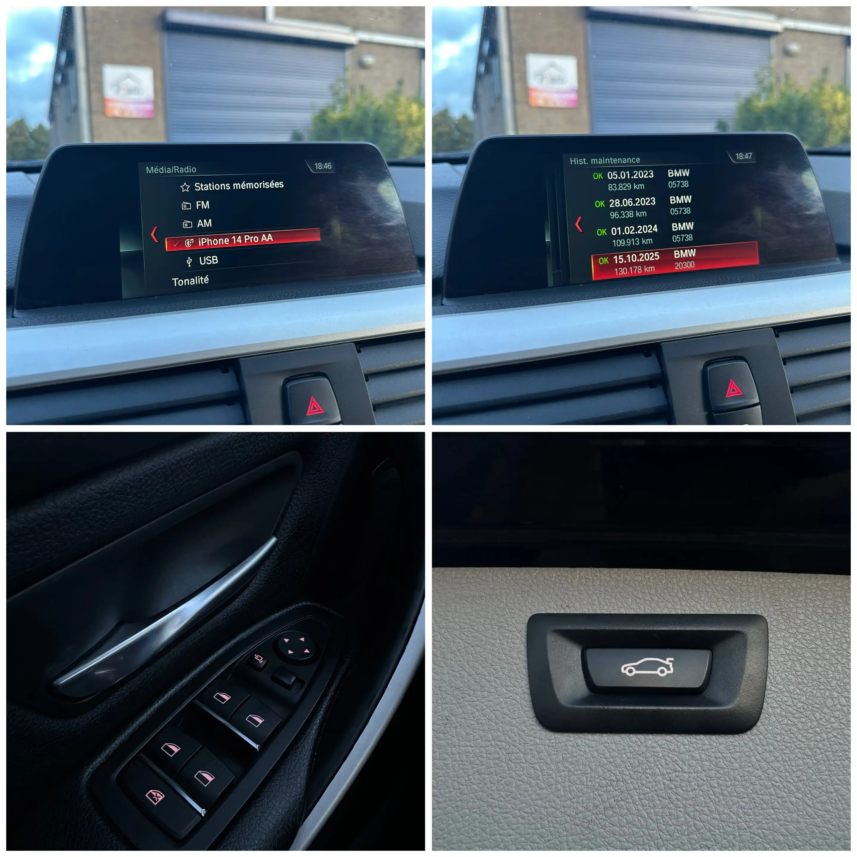 BMW 318 dA / GPS Cuir LED Capteurs Cruise Attache Rem. — photo 14