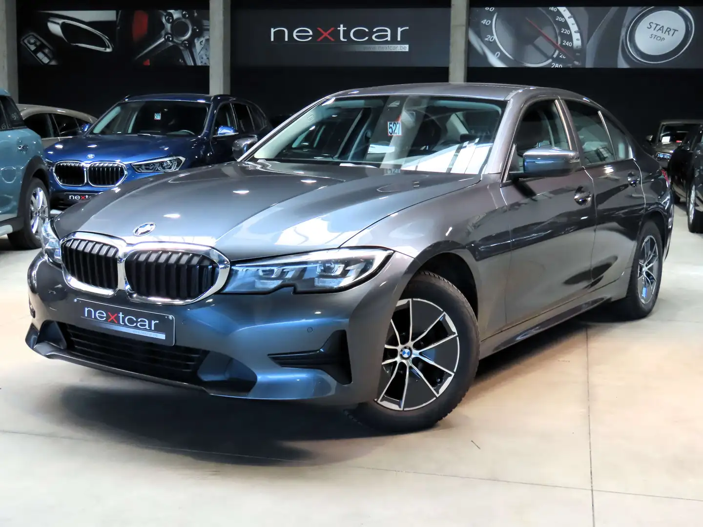 BMW 318 dA Berline G20 *CUIR-LED-NAVI-PARKING AV\u0026AR* Gris - 1
