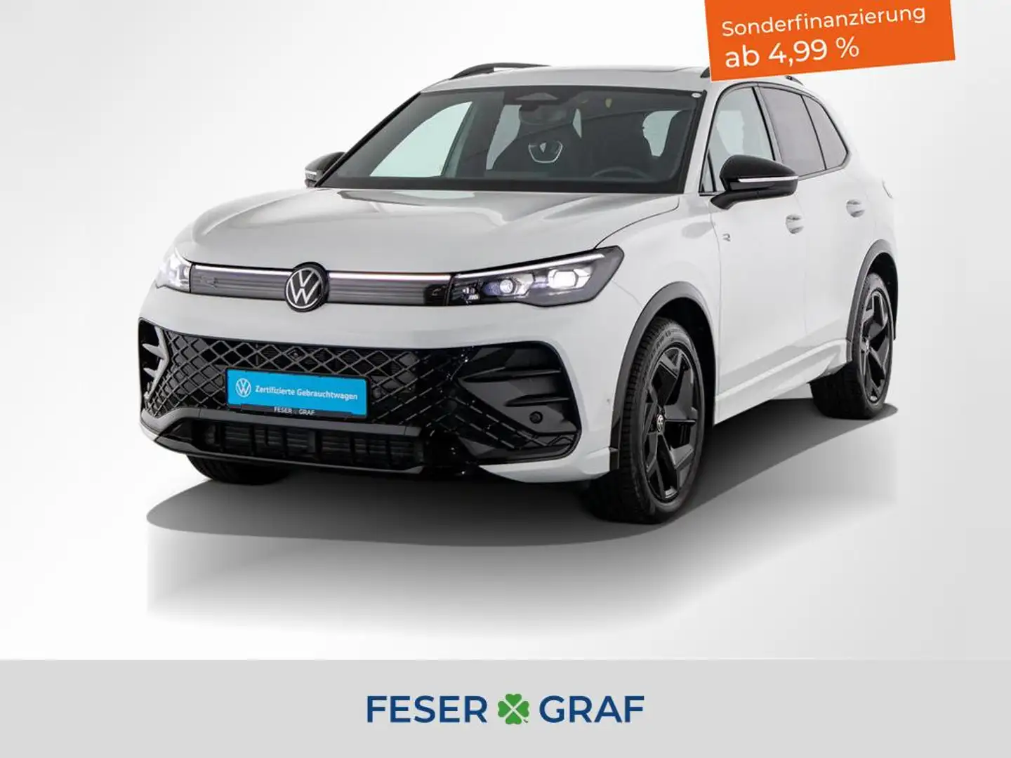 Volkswagen Tiguan 2.0 TDI R-Line DSG AHK AreaView Panorama Weiß - 1