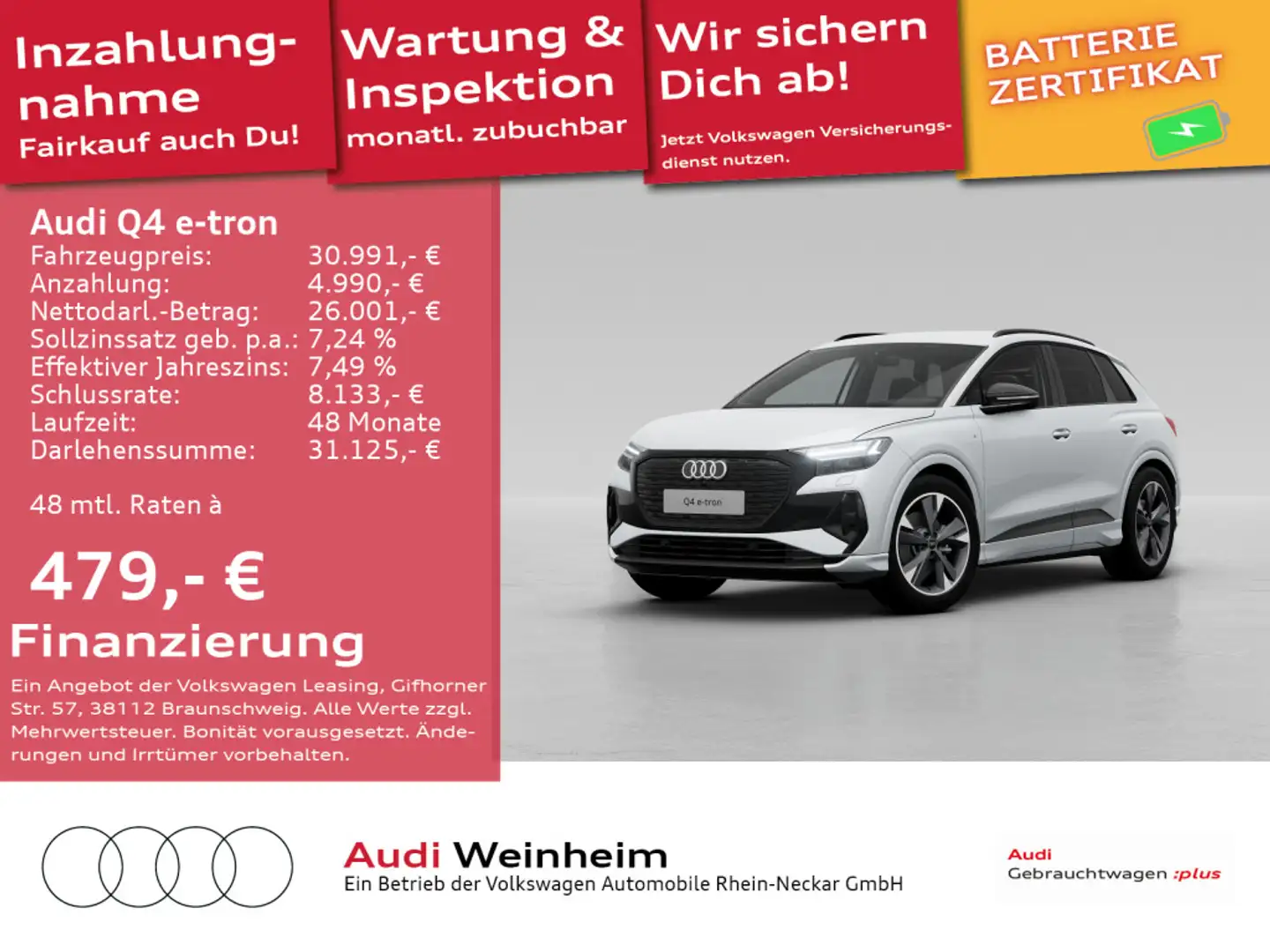Audi Q4 e-tron 35 S-Line Black-Paket Matrix LED uvm Blanc - 1