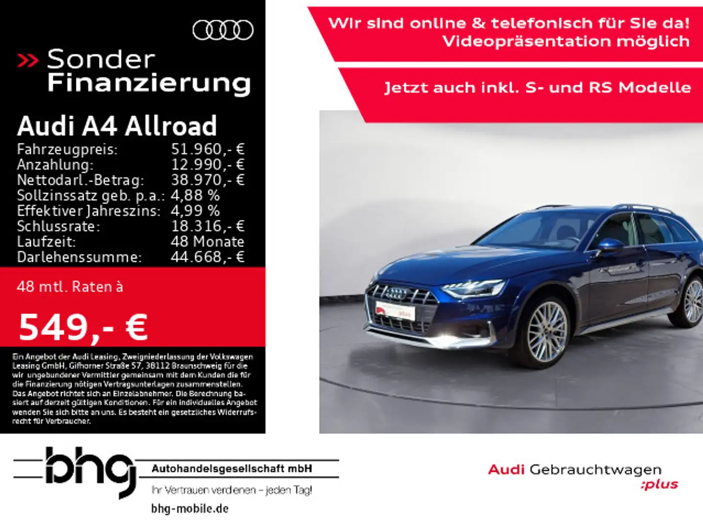 Audi A4 allroad A4 allroad quattro 45 TFSI Stronic AHK AssistTou Blau - 1