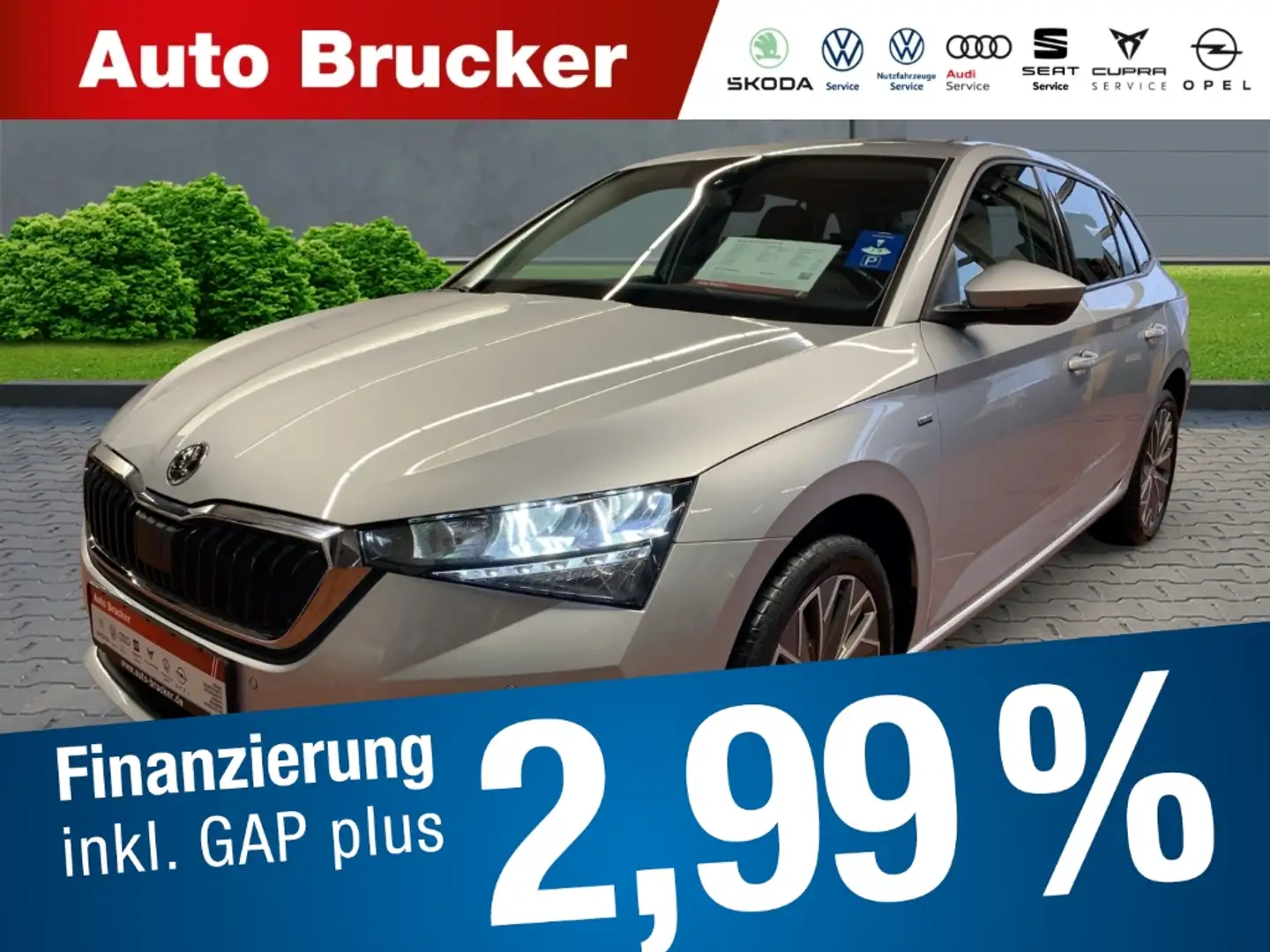 Skoda Scala Clever 1.0 TSI+Alufelgen+Klimaautomatik+Parksensor Silber - 1