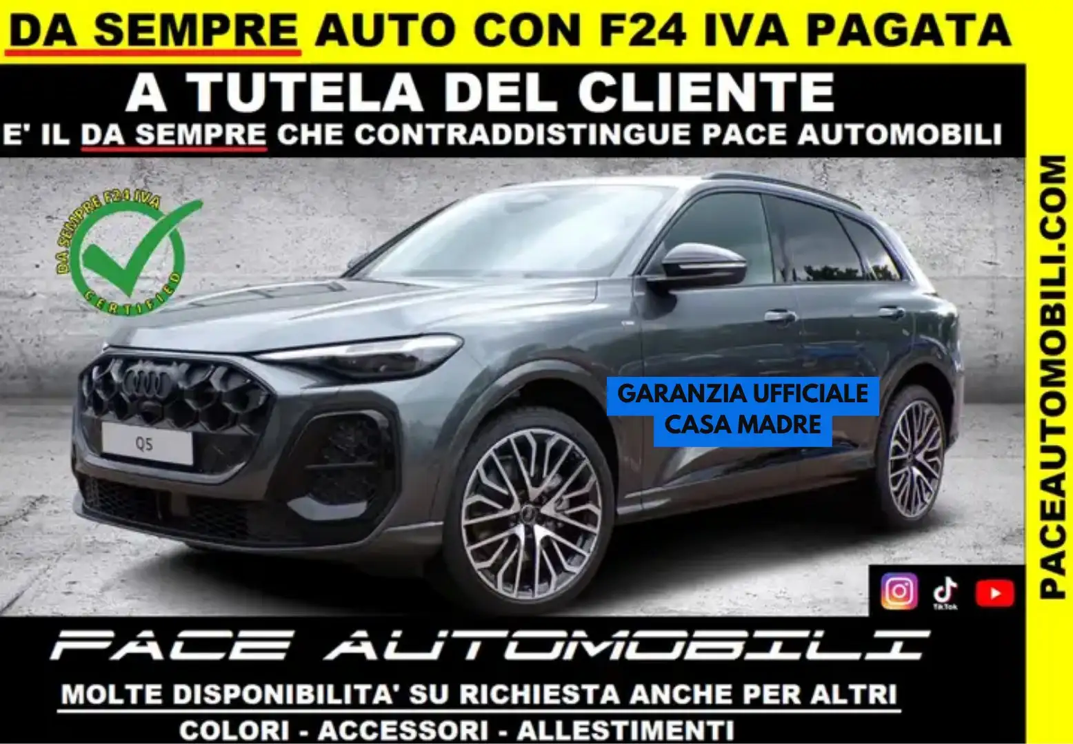 Audi Q5 40 TDI SLINE S LINE S-LINE 21" Q4 360 BLACK PACK Grigio - 1