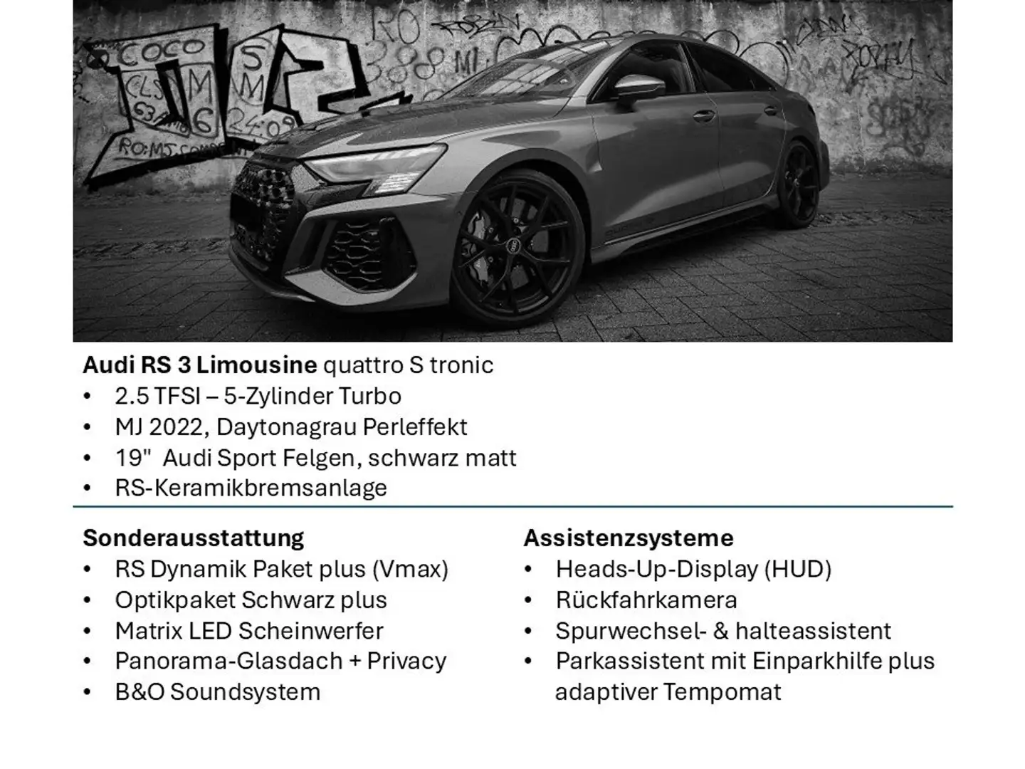 Audi RS3 PANO│KRMK│MATRIX│HUD│VMAX│B&O Grau - 2