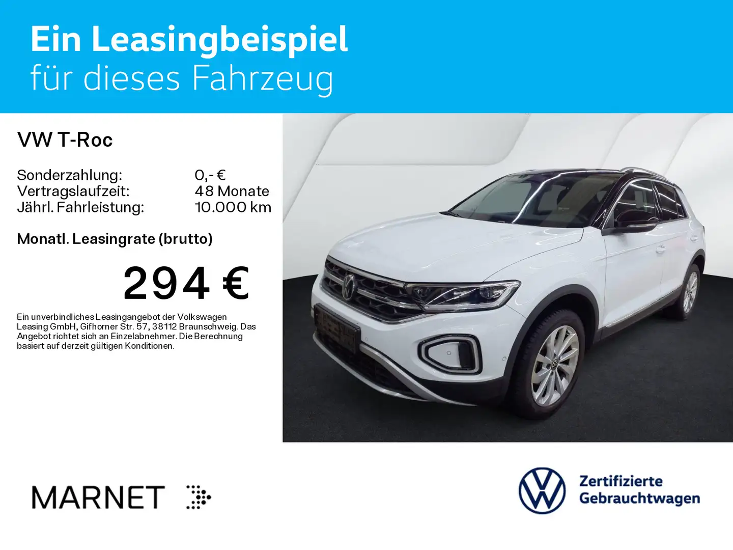Volkswagen T-Roc T-ROC 1.5 TSI DSG Style*Navi*AHK*LED*SHZ*APP-Con Weiß - 2