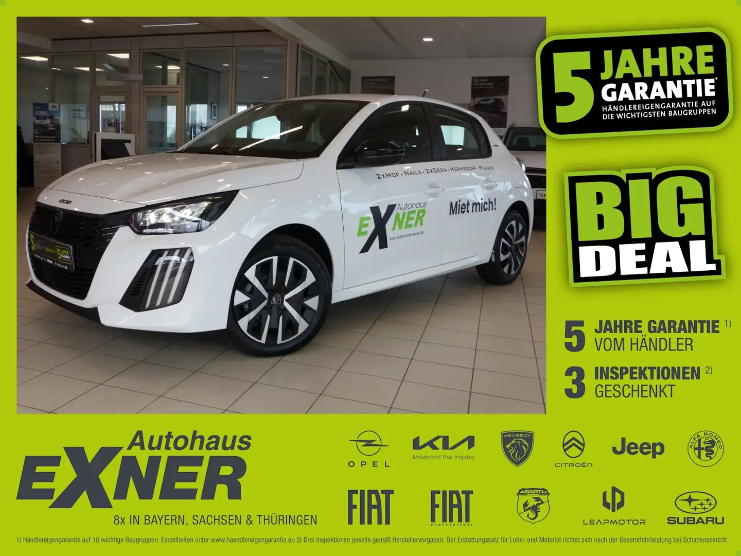 Peugeot 208 1.2 PureTech 100 STYLE *LED*SHZ*PDC*SpurH Weiß - 1