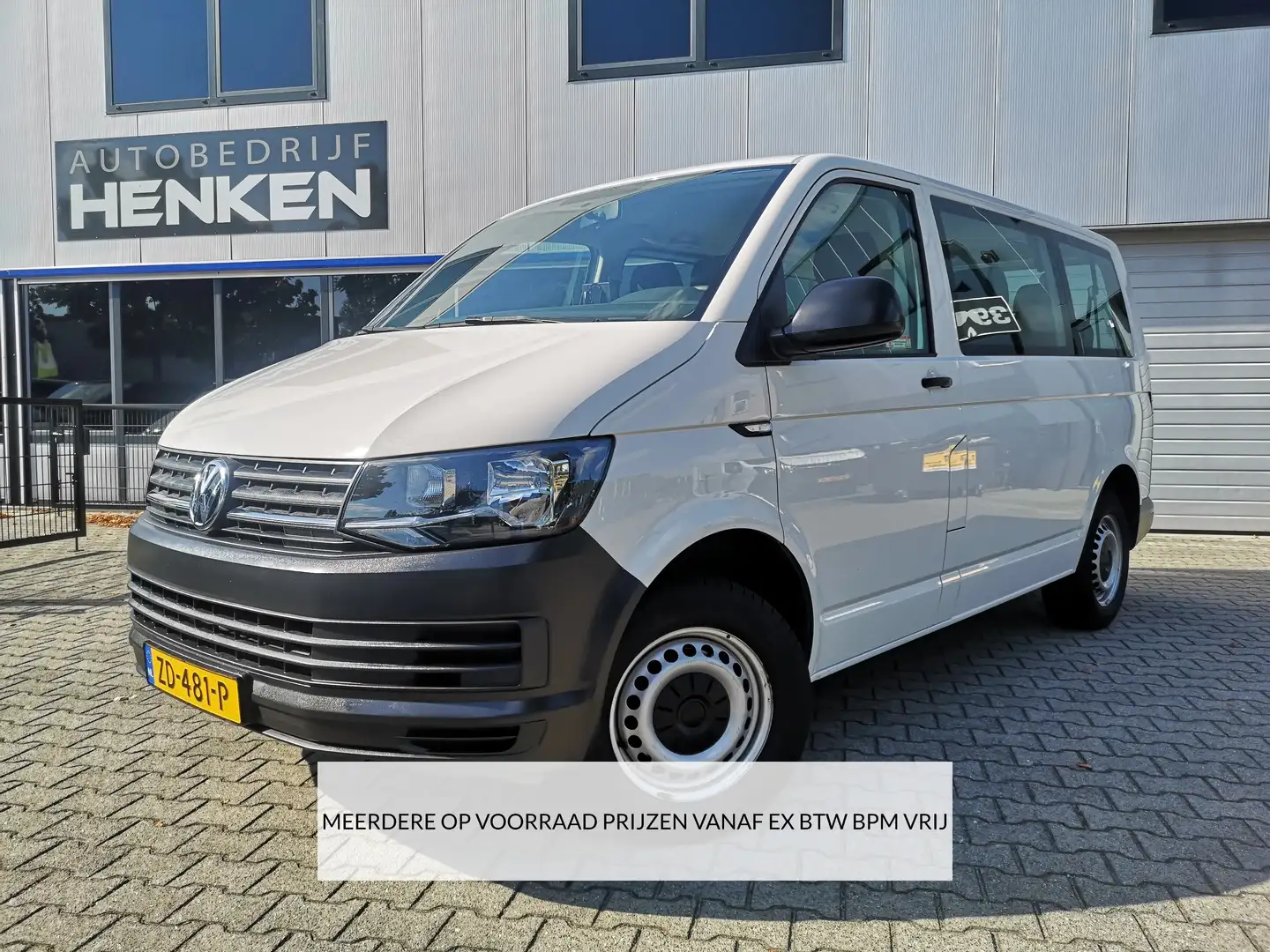 Volkswagen Transporter 2.0 L1H1 9PERSONEN/PRIJS EX BTW BPM VRIJ / MEERDER Blanco - 1