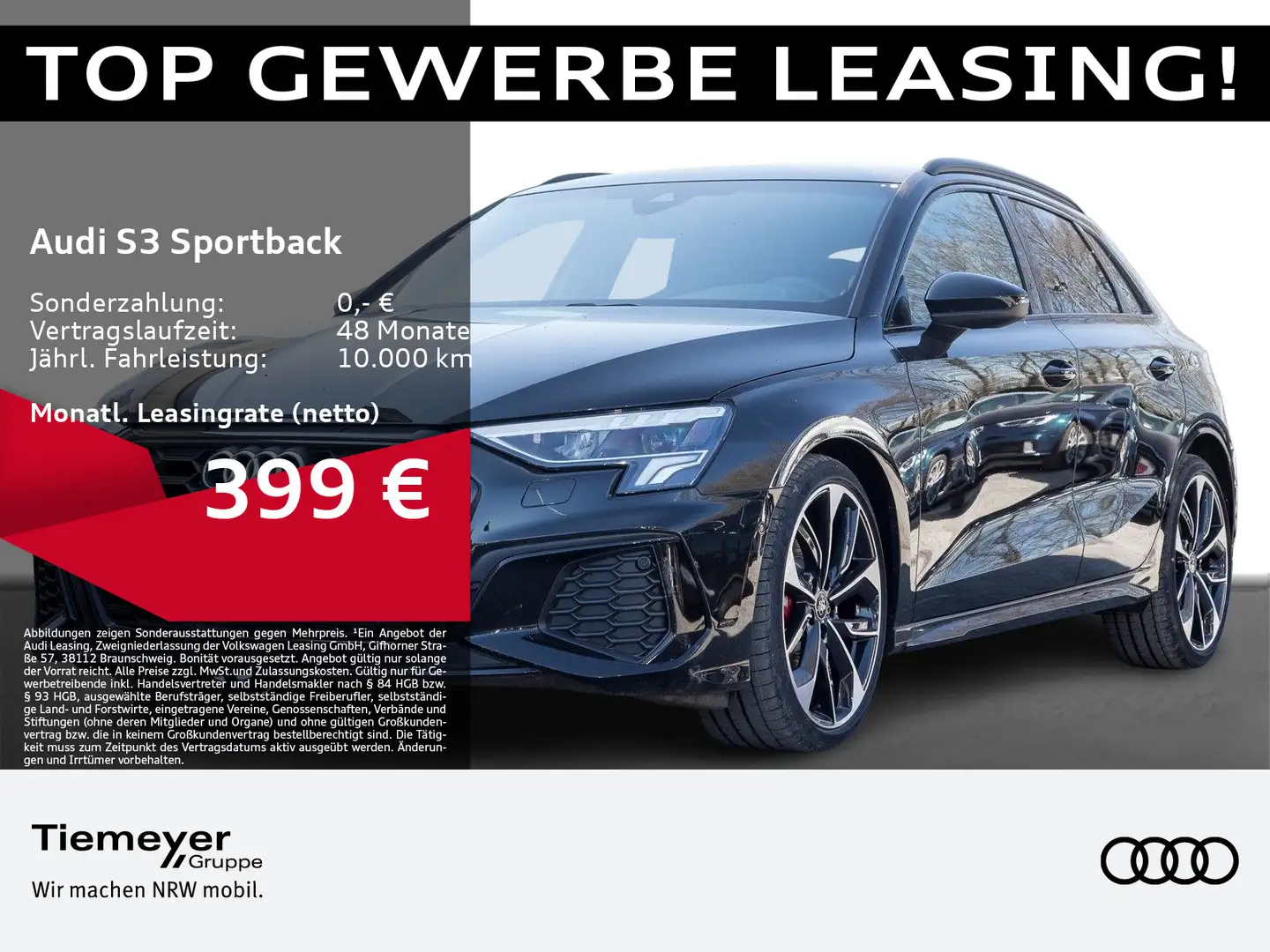 Audi S3 2.0 TFSI Q OPS VIRTUAL BuO LED LM19 Negro - 1