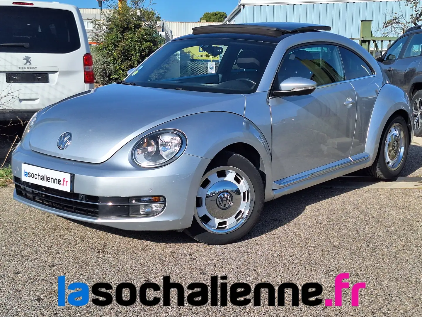Volkswagen Coccinelle 1.6 TDI 105 FAP + toit ouvrant + hifi fender + pm Gris - 1