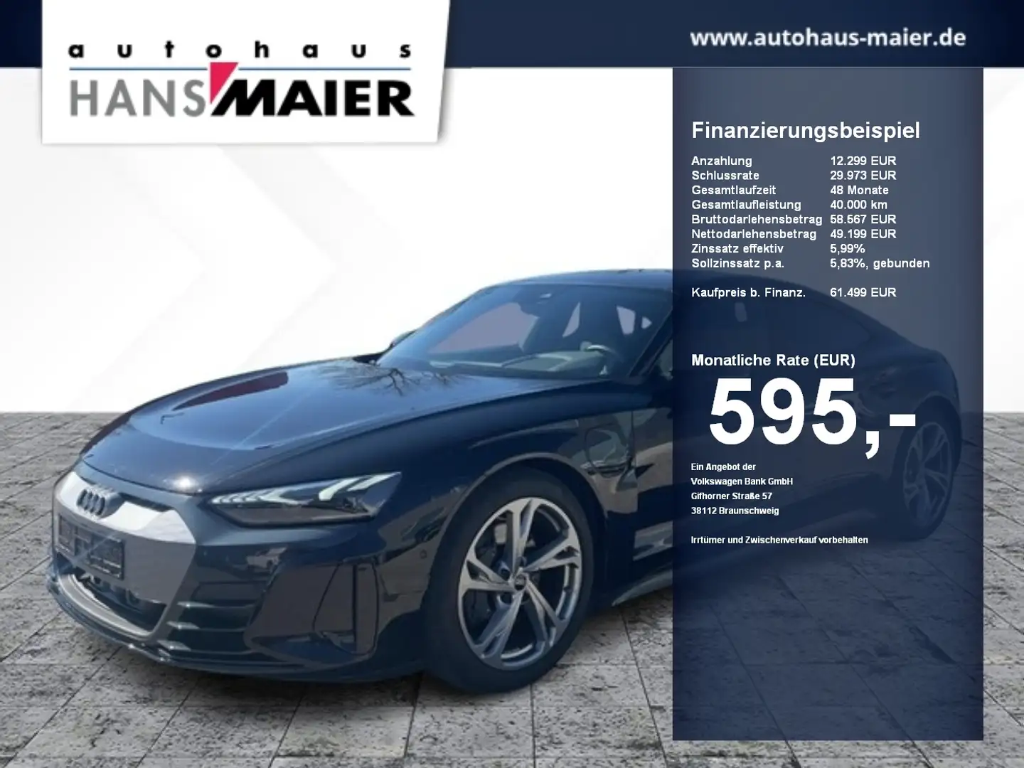 Audi e-tron GT basis quattro Luft Pano Navi+ Navi Schwarz - 1