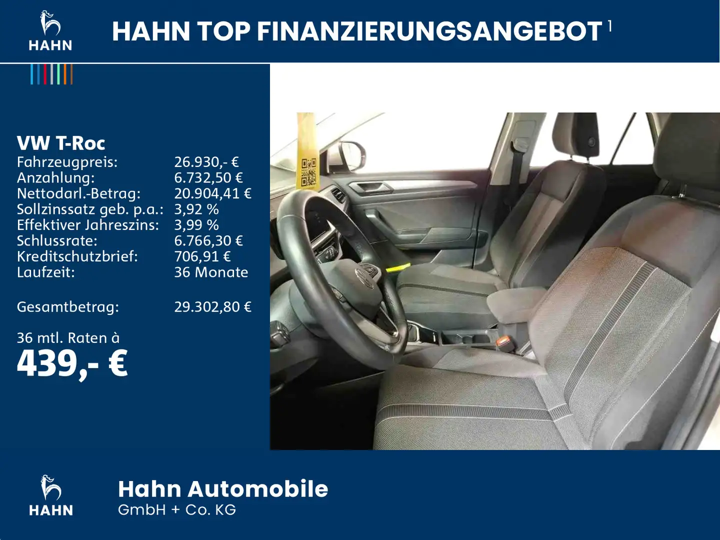 Volkswagen T-Roc 1.5TSI DSG Life AHK LED Navi PDC Sitzheiz Grau - 2