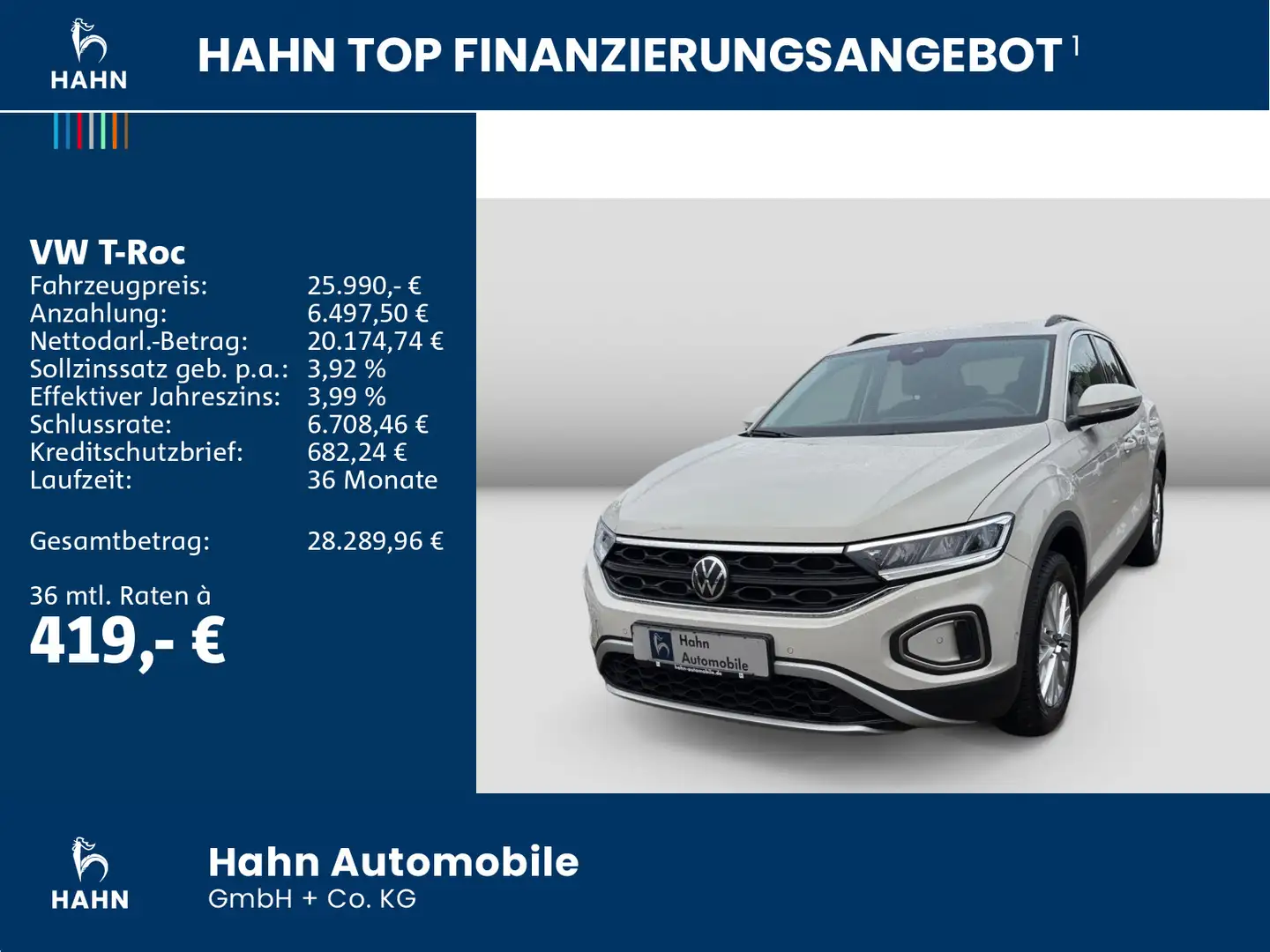 Volkswagen T-Roc 1.5TSI DSG Life AHK LED Navi PDC Sitzheiz Grau - 2