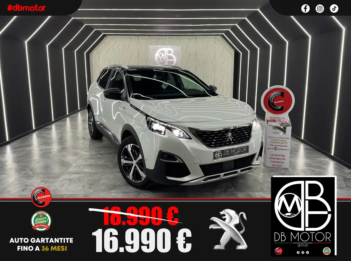 Peugeot 3008 3008 1.5 bluehdi GT Line Bianco - 1