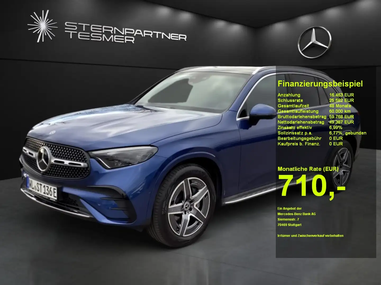 Mercedes-Benz GLC 400 e 4M AMG AHK Panor. Distr. DigiLight HUD Bleu - 1
