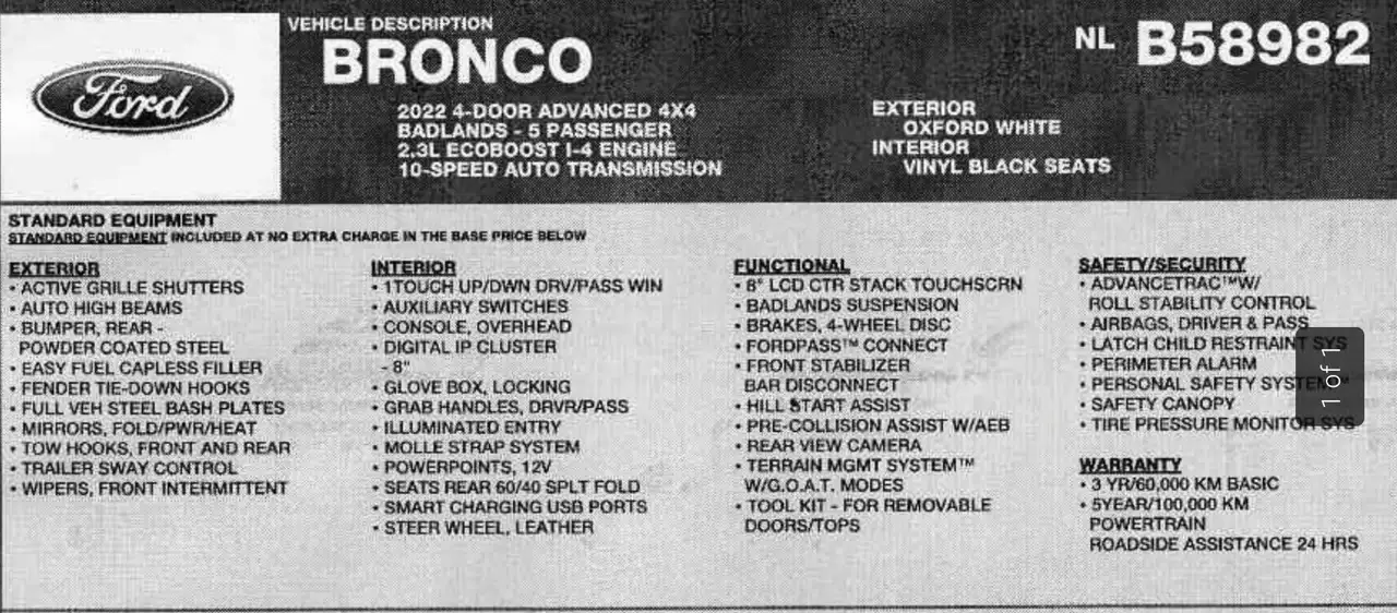 Ford Bronco fotografie Ford Bronco